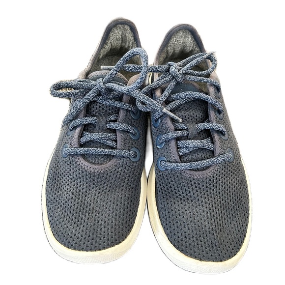 Preowned Women's Allbirds Tree Runners | Size 7 | Marine Blue (White Sole) - Picture 8 of 11